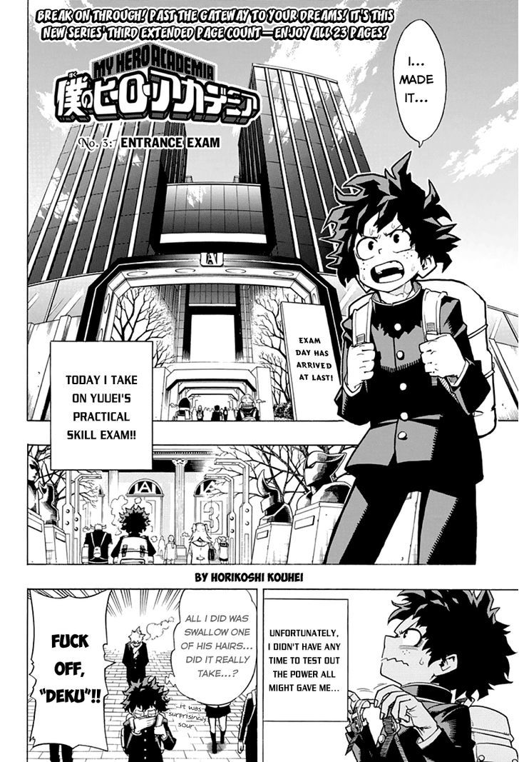 My Hero Academia, Chapter 3 - Entrance Exam image 04