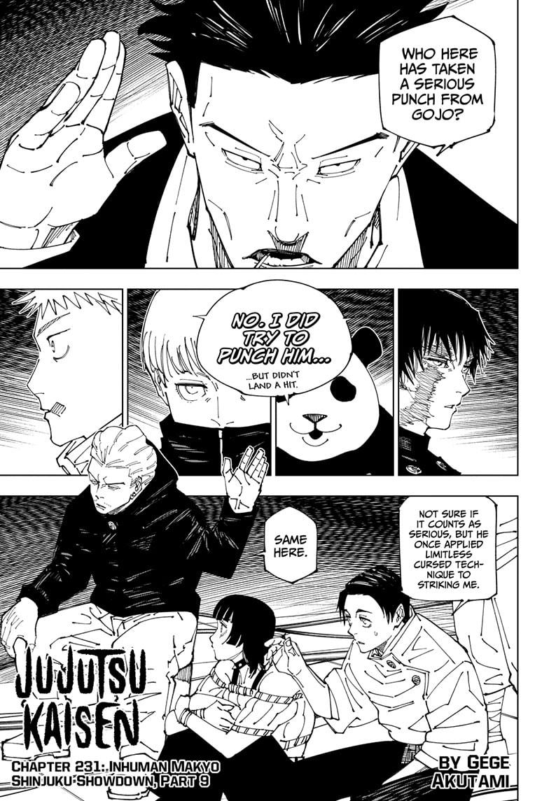 Jujutsu Kaisen, Chapter 231 image 01