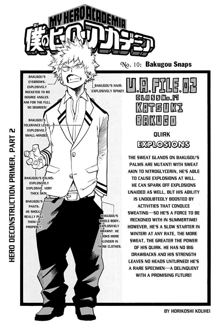 My Hero Academia, Chapter 10 - Bakugou Snaps image 03