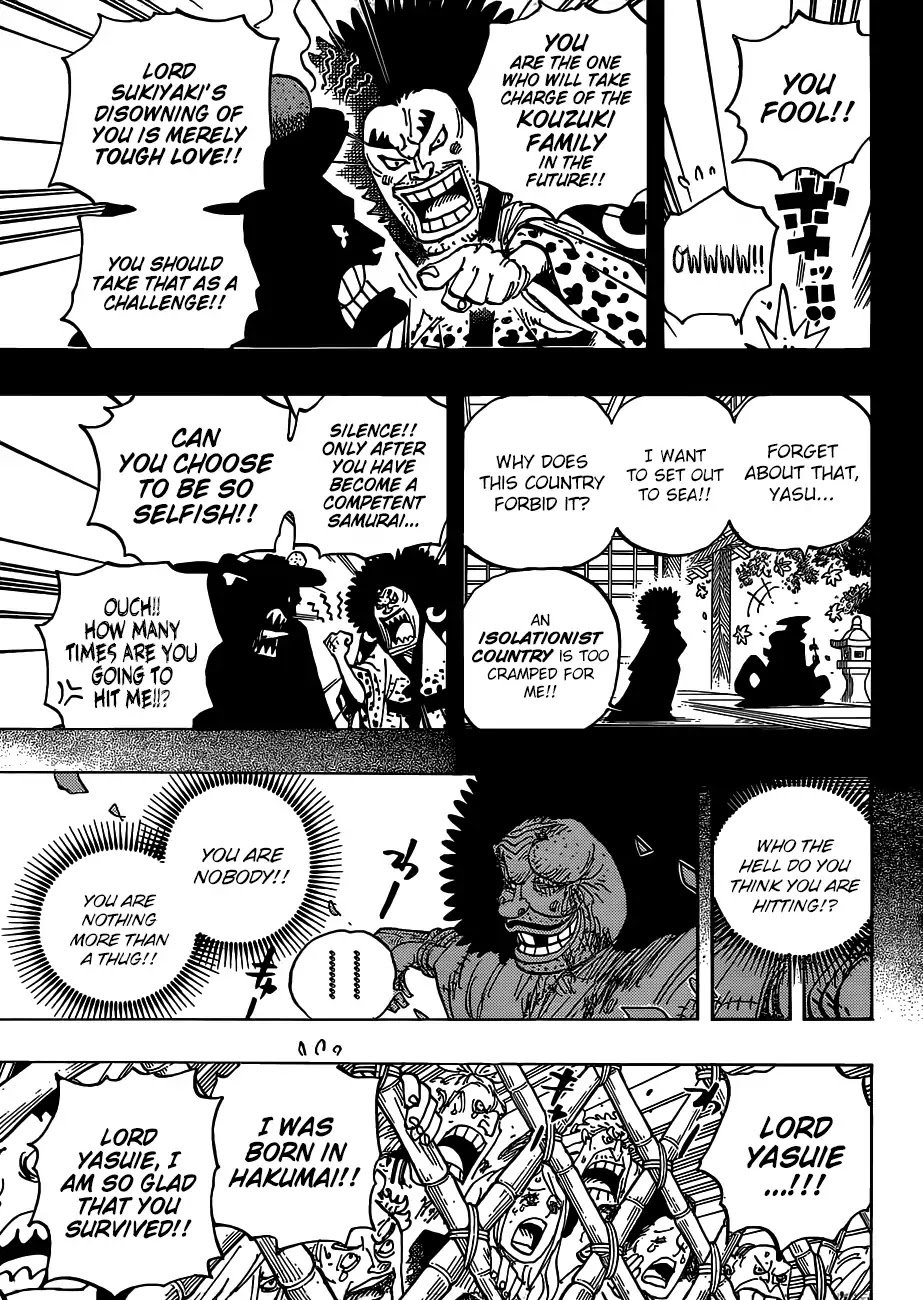 One Piece, Chapter 942 - The Daimyo Of Hakumai, Shimotsuki Yasuie image 04